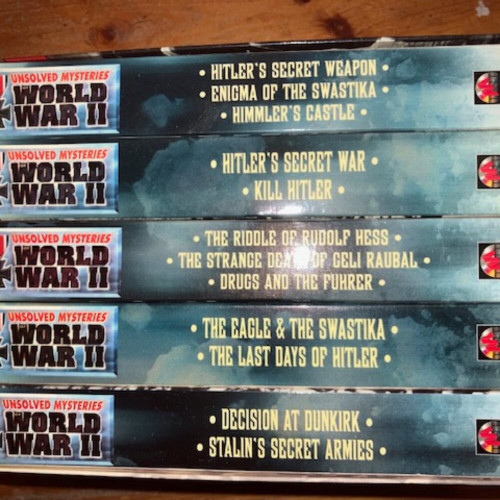 WW ll 5 VHS set Unsolved Mysteries 1992